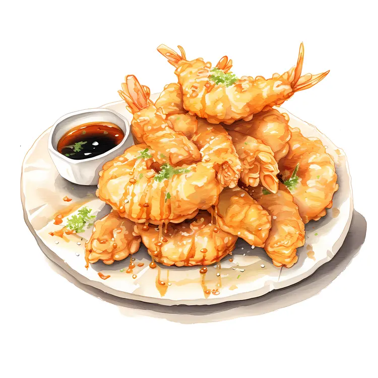 Shrimp Tempura with Soy Sauce