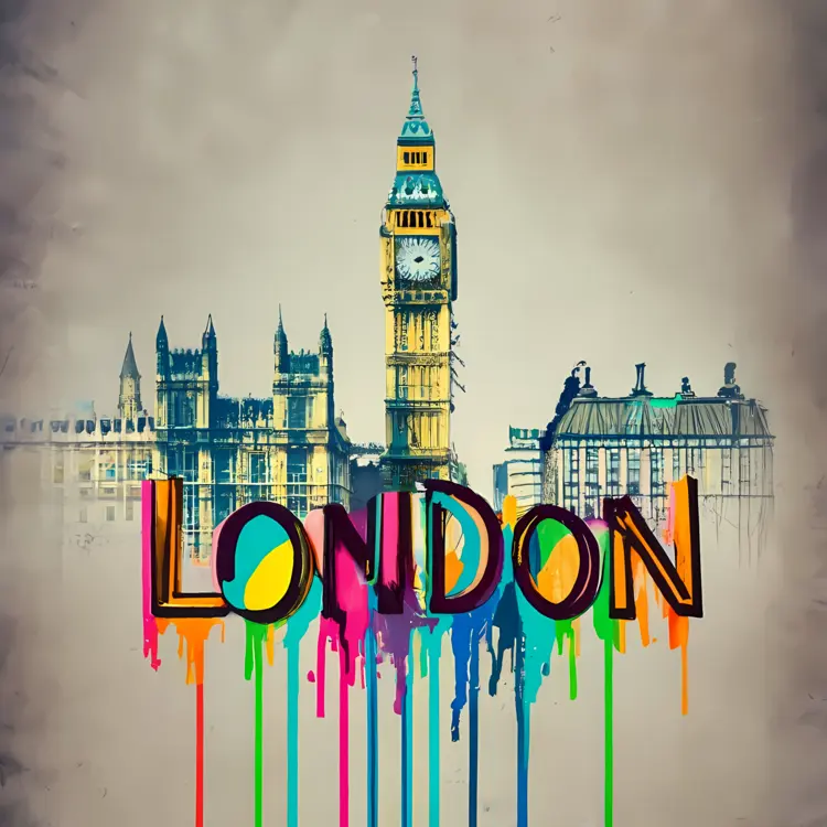Vibrant London Skyline Art