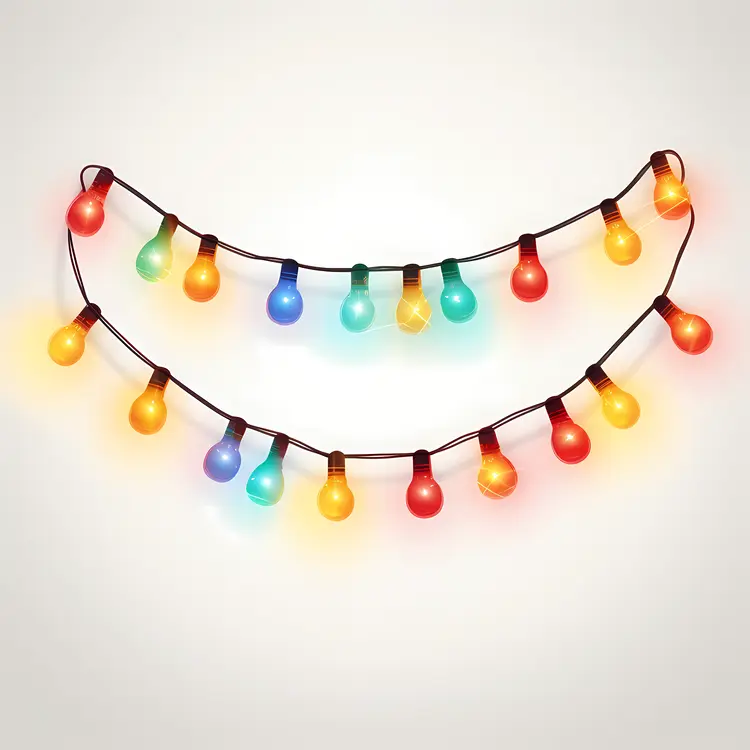 Colorful String Lights with Large Bulbs