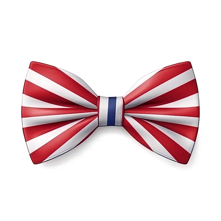 Red and White Striped Bow Tie for Patriotic Celebrations