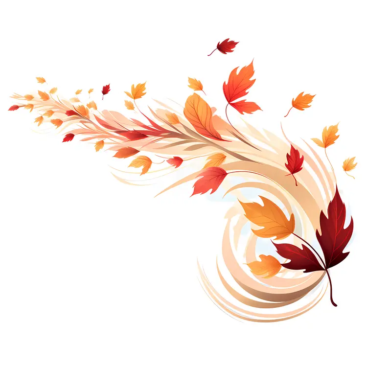 Vibrant Autumn Leaves in Motion