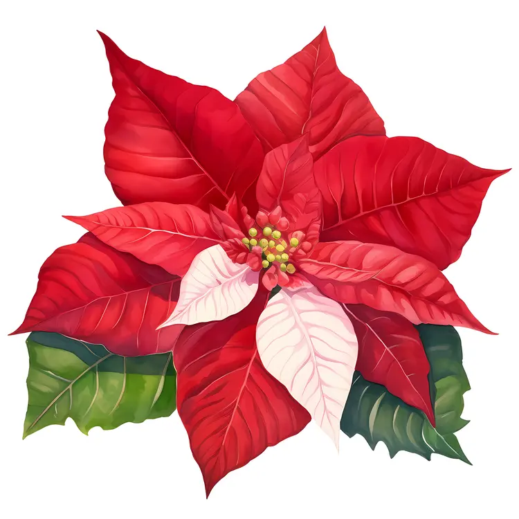 Beautiful Red Poinsettia for Christmas Decor