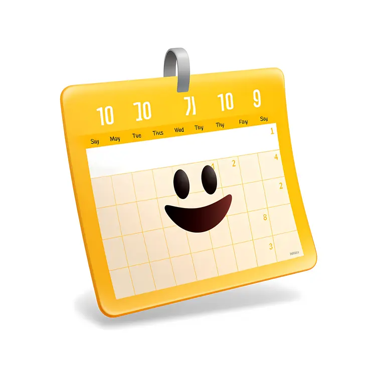 Smiley Face on Calendar