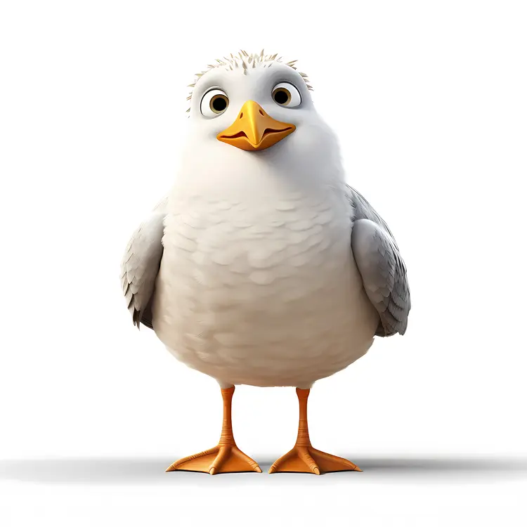 Cute Cartoon Seagull
