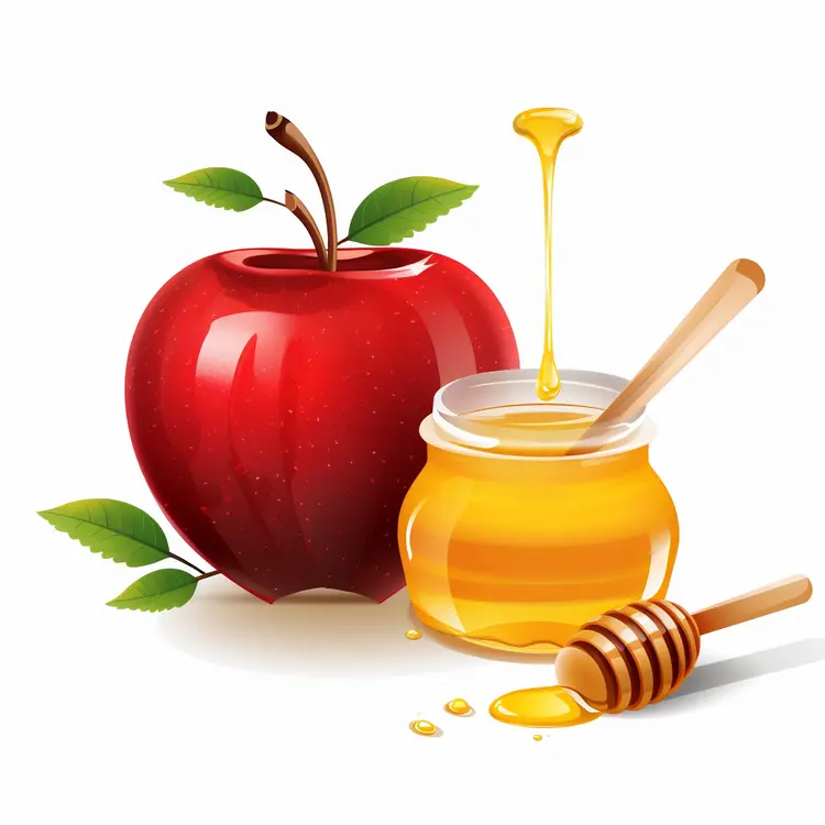 Apple and Honey for Rosh Hashanah Celebration