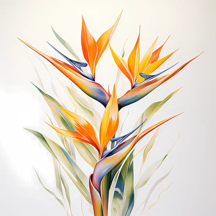 Exotic Bird of Paradise Flowers