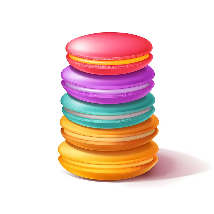 Stack of Colorful Macarons