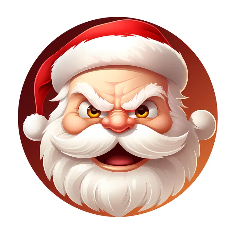 Angry Santa Claus Face