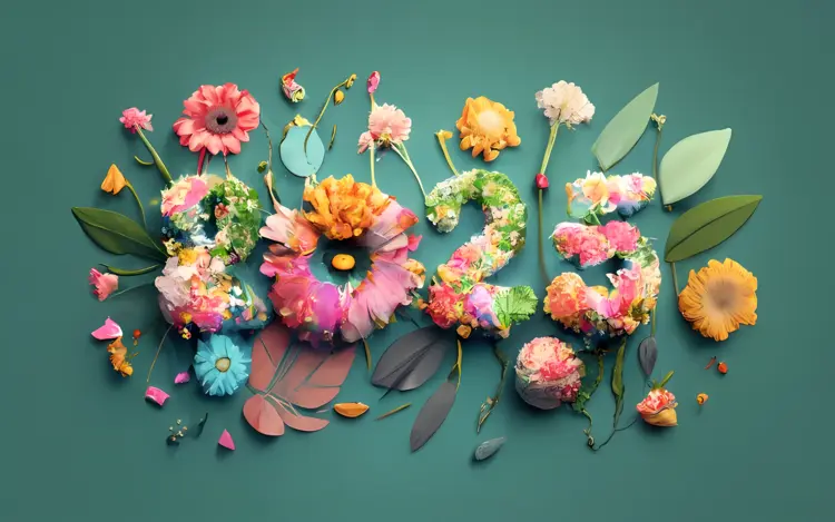Vibrant Floral 2025 Year Design