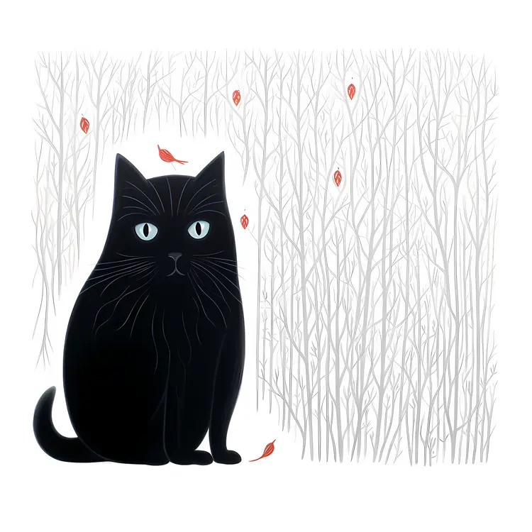 Black cat with blue eyes