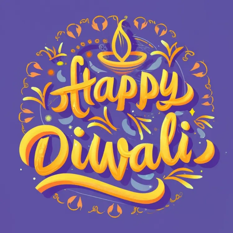 Festive Diwali with Bright Diyas