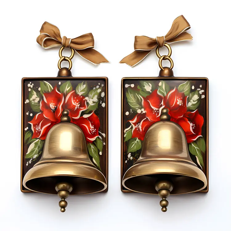 Decorative Bells with Flowers and Bows