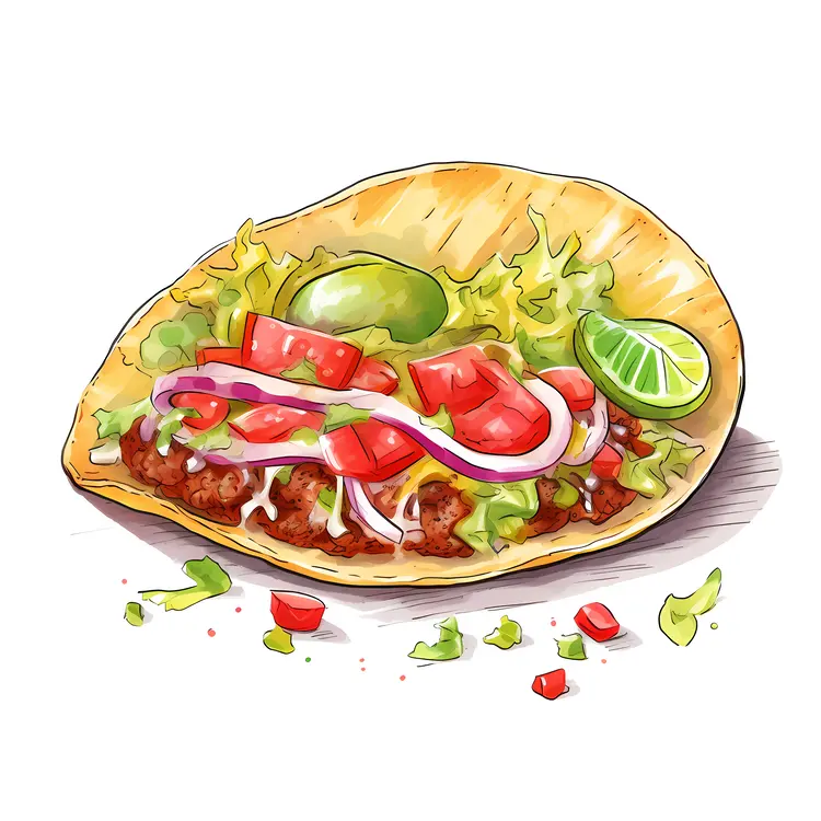 Delicious Taco Illustration