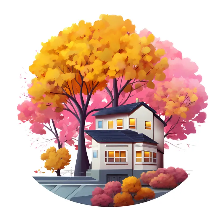 Small cute doodle house