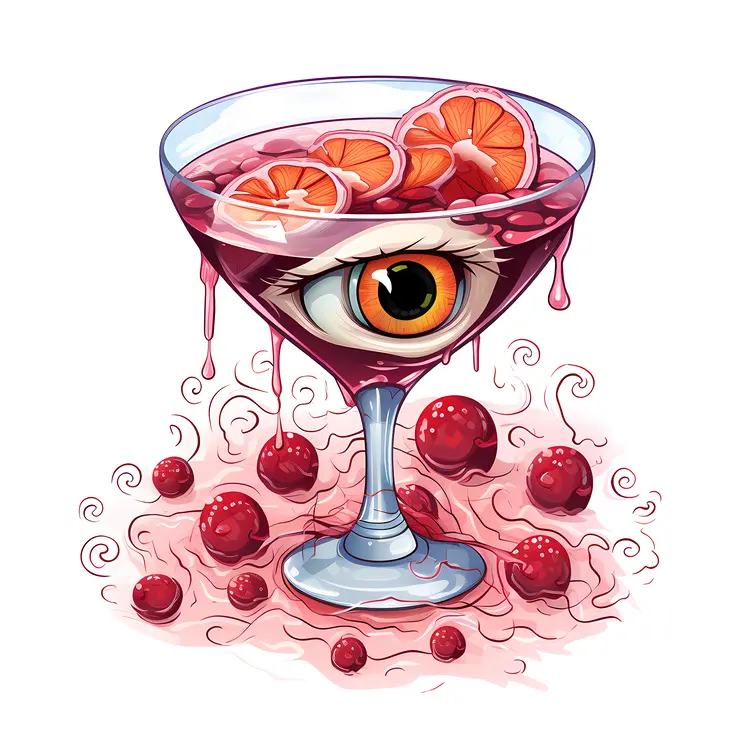 Spooky Eyeball in Fruit Drink