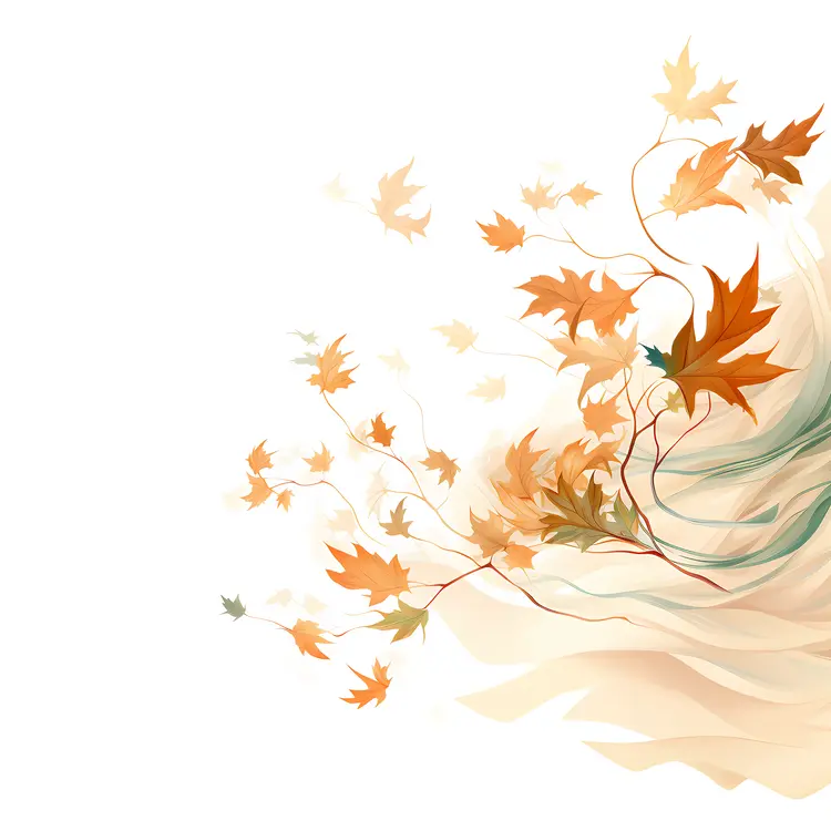 Autumn Leaves on Branch