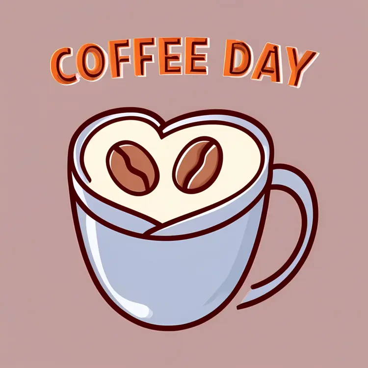 Heart-Shaped Coffee Cup for Coffee Day