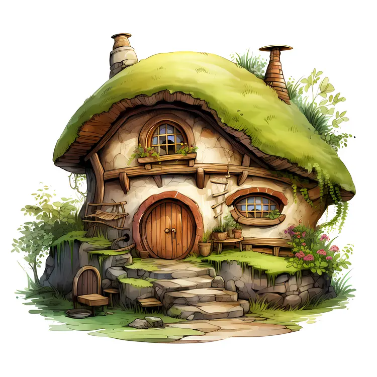 Small cute doodle house