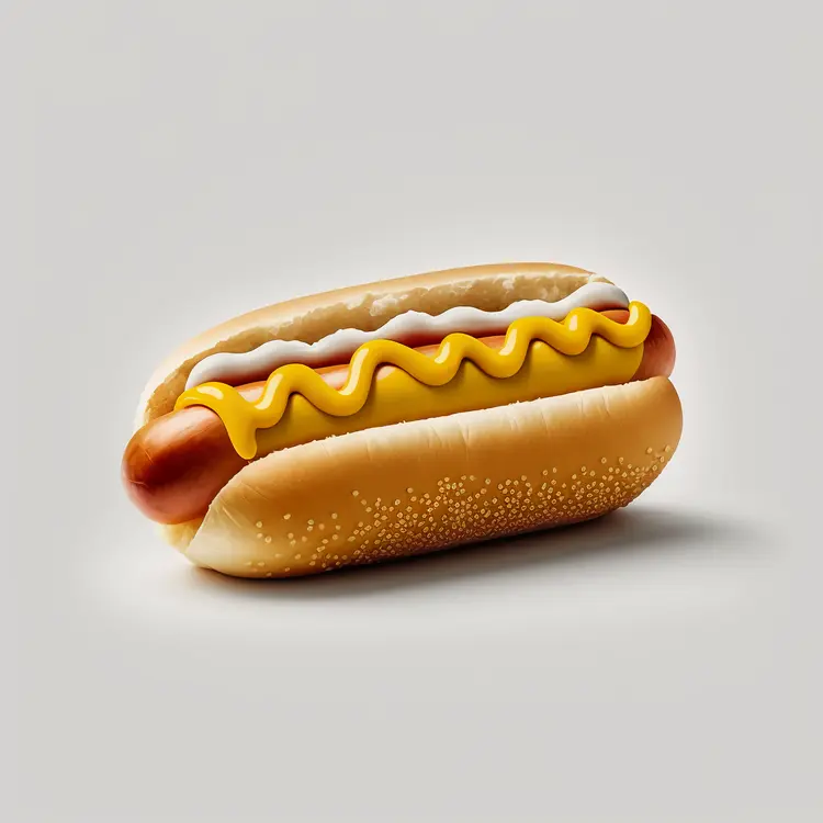 Delicious Hot Dog with Mustard