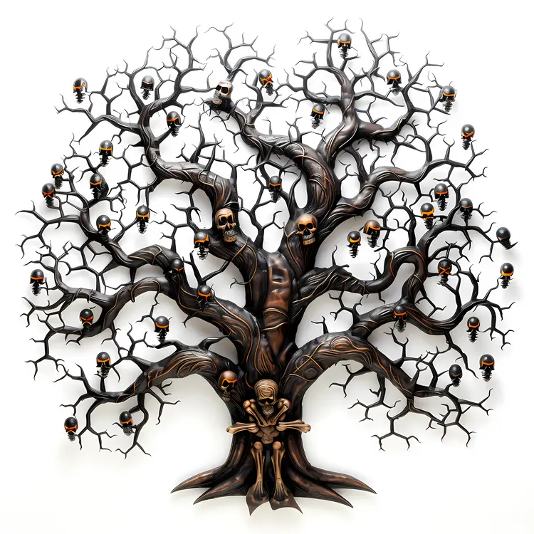 Haunted Tree with Skulls