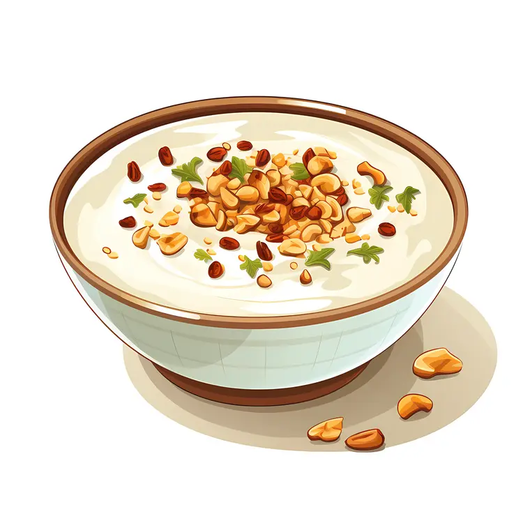 Bowl of Yogurt with Nuts