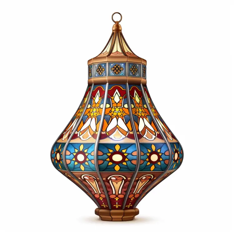 Colorful Stained Glass Lantern
