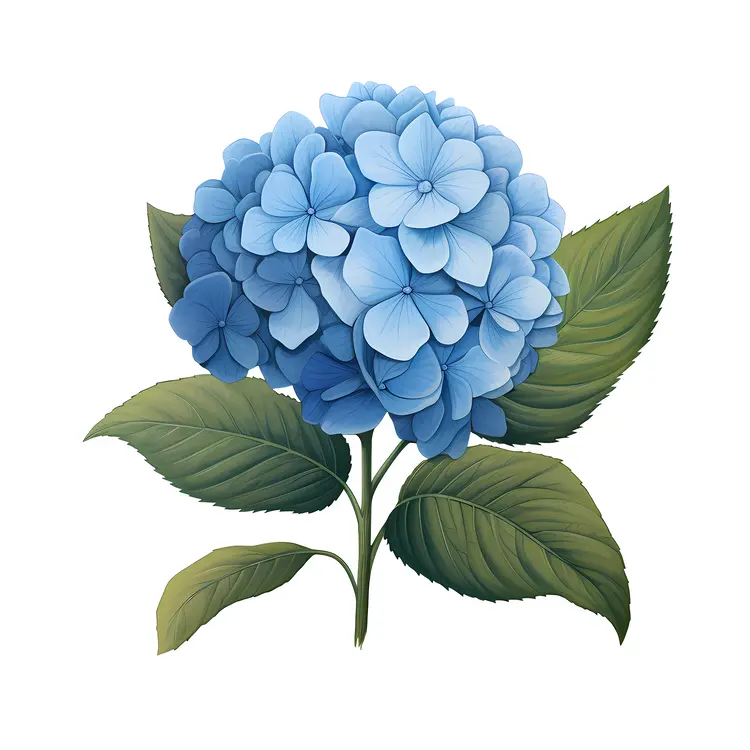 Beautiful Blue Hydrangea Flower