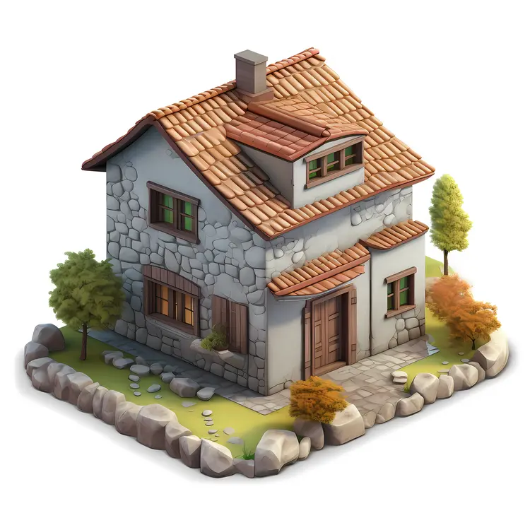 Small cute doodle house