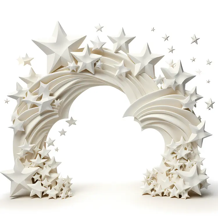 Starry Arch with White Stars