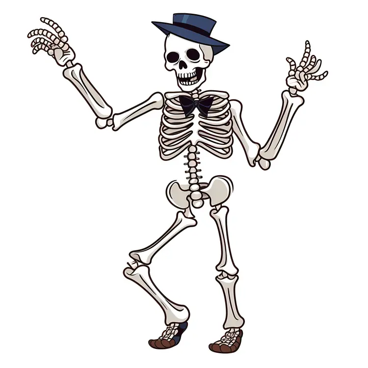 Dancing Skeleton with Hat