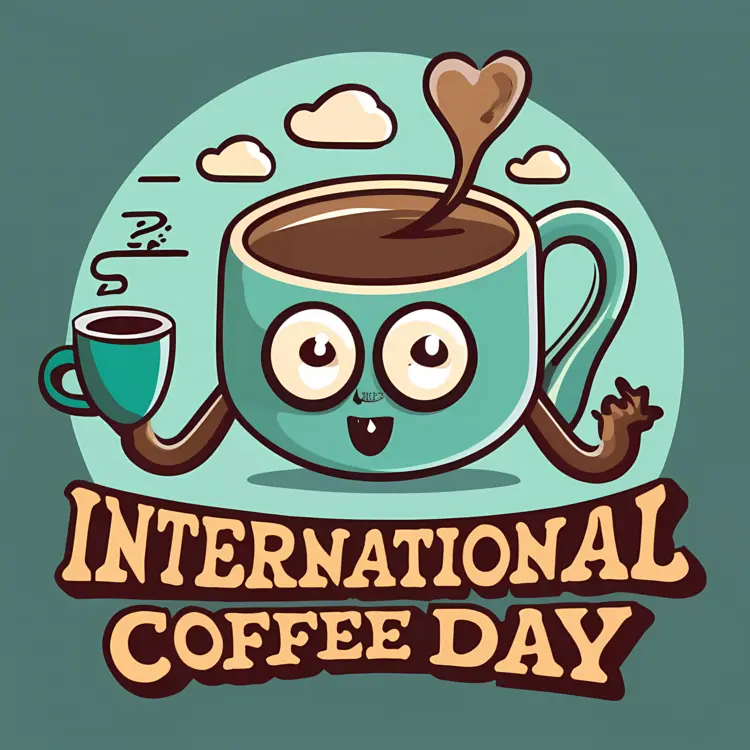Happy Coffee Cup for International Coffee Day