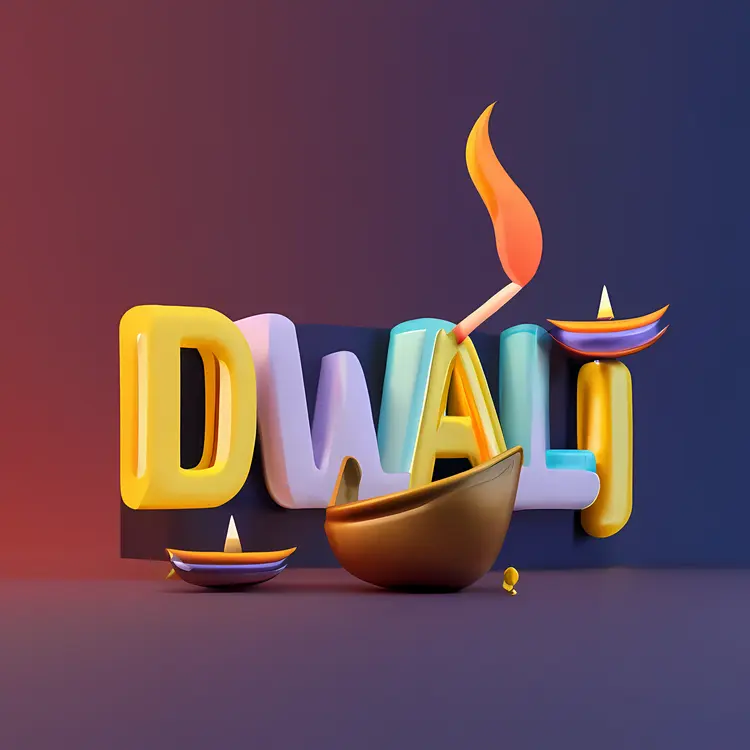 Diwali Festival with Lamps