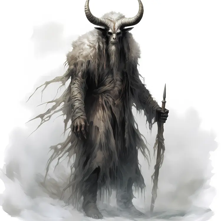 Demon Holding Staff
