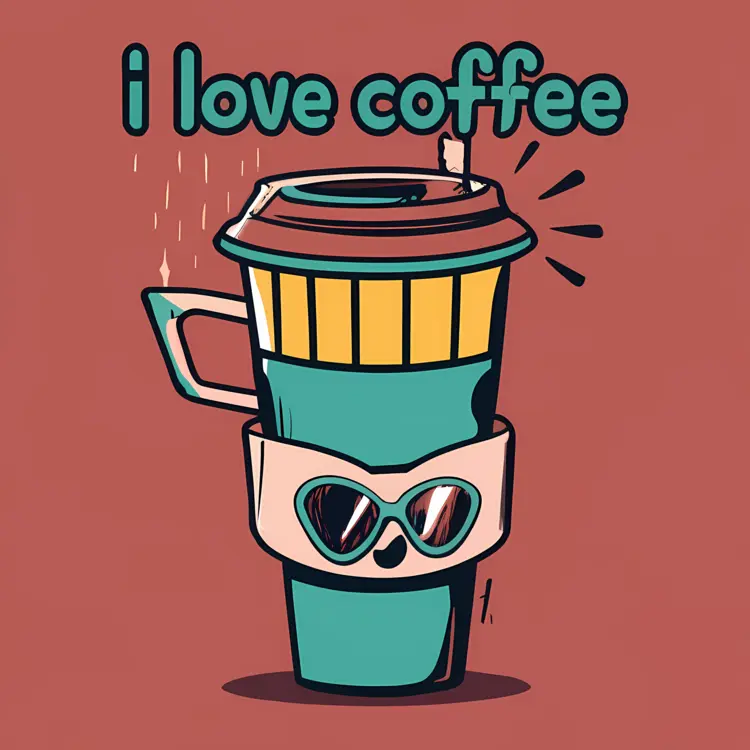 Cool Coffee Cup with Sunglasses