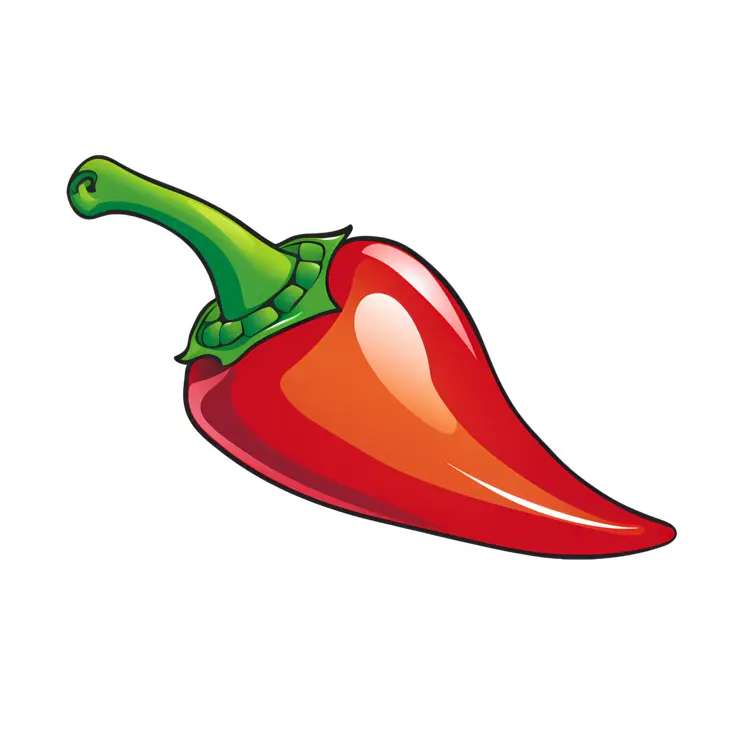 Red Pepper with Green Stem