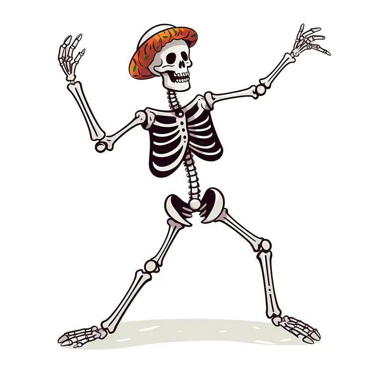 Dancing Skeleton with Hat