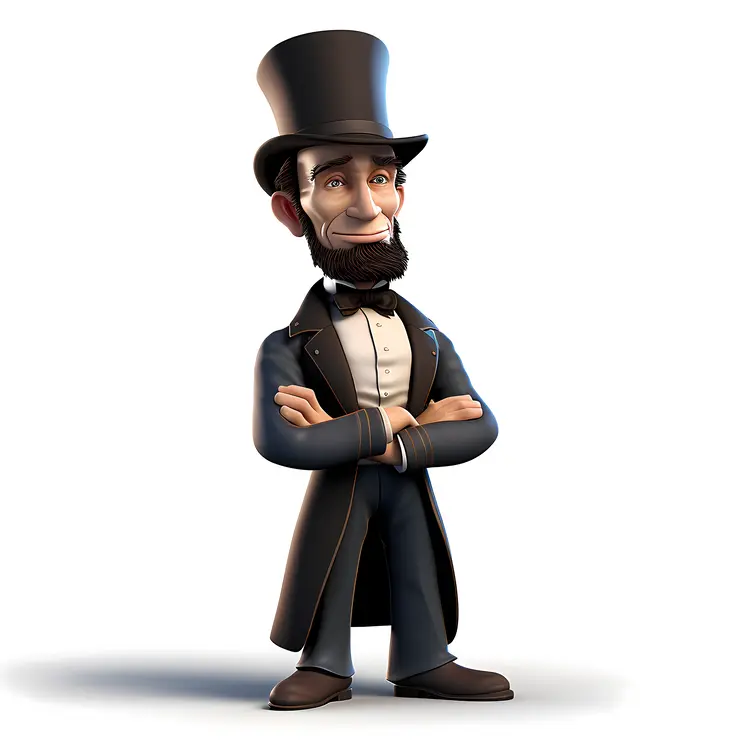 Cartoon Character in Black Suit