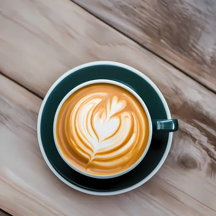Latte Art in Coffee Cup