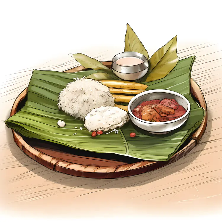 Traditional Rice and Curry Dish