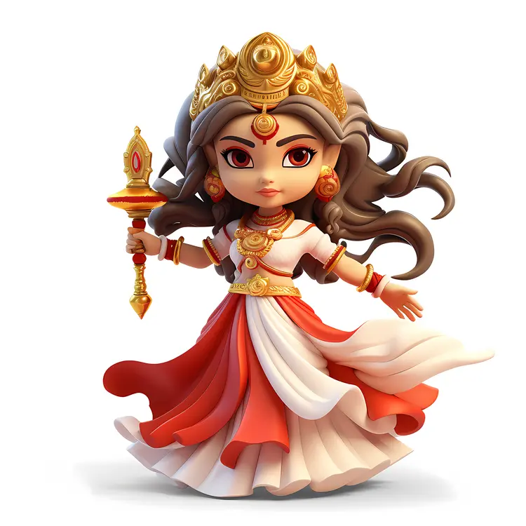 Charming Goddess Figurine with Lamp