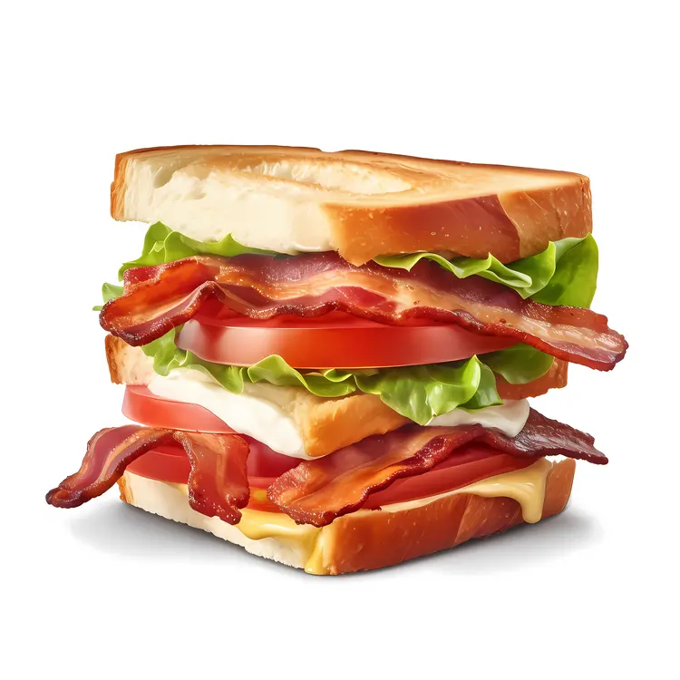 Appetizing bacon sandwich