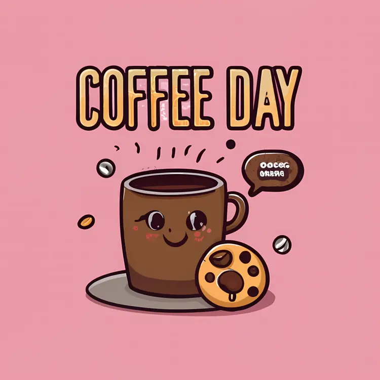 Cute Coffee Day Illustration