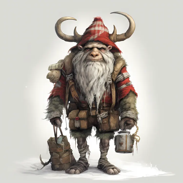 Horned Creature with Lantern