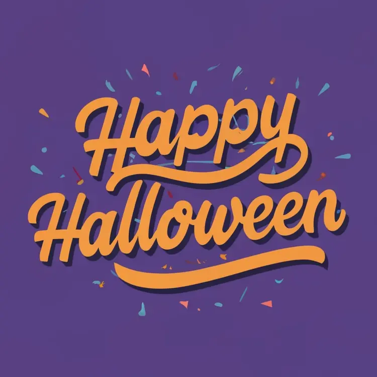 Happy Halloween with Confetti