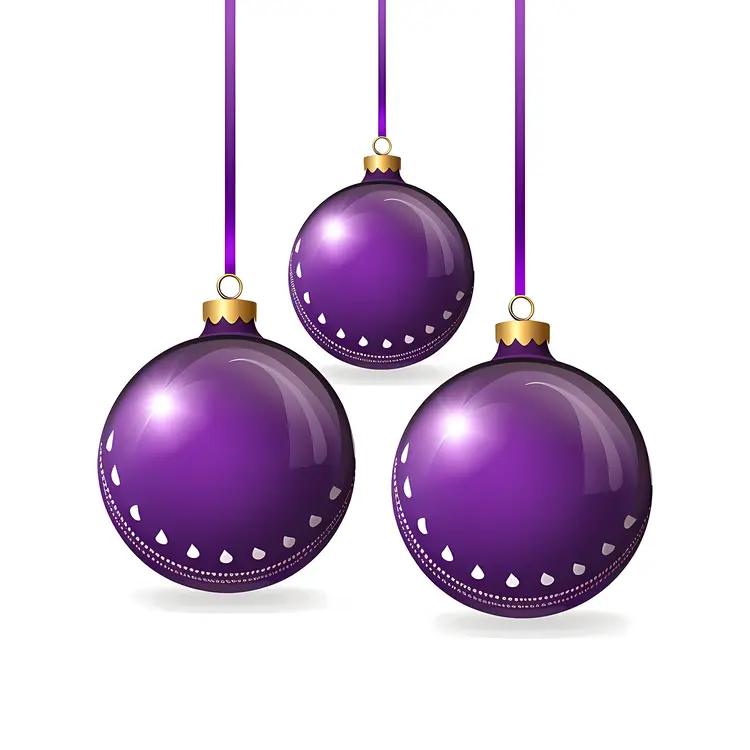 Purple Christmas Ornaments for Festive Decoration