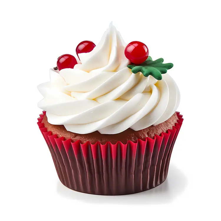 Christmas Cupcake with Berries