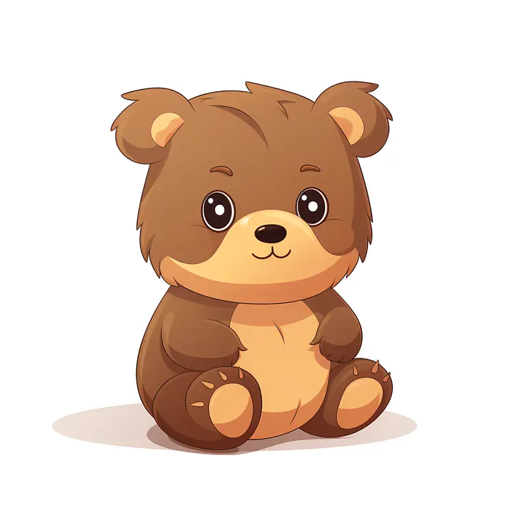 Cute Brown Teddy Bear Illustration