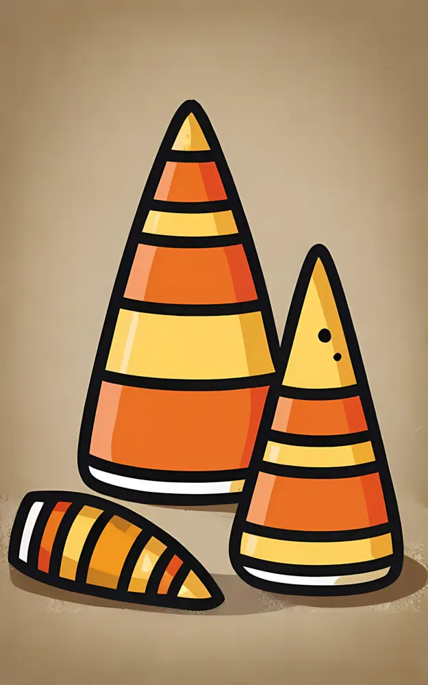 Candy Corn with Simple Background
