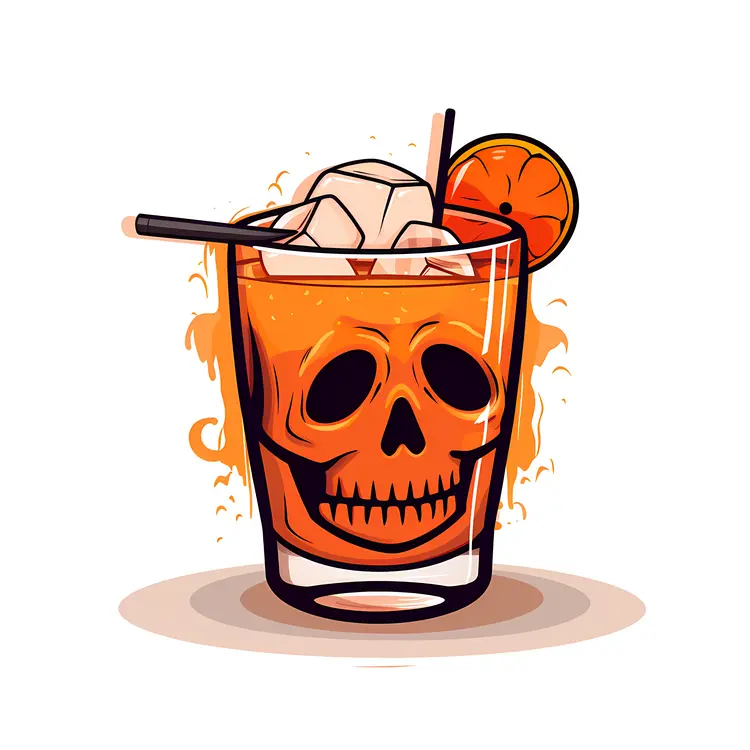 Spooky Halloween Skull Cocktail