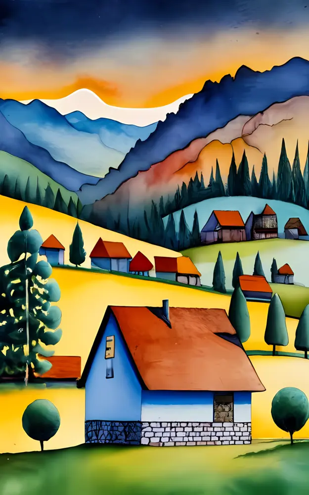 Small House in Scenic Landscape